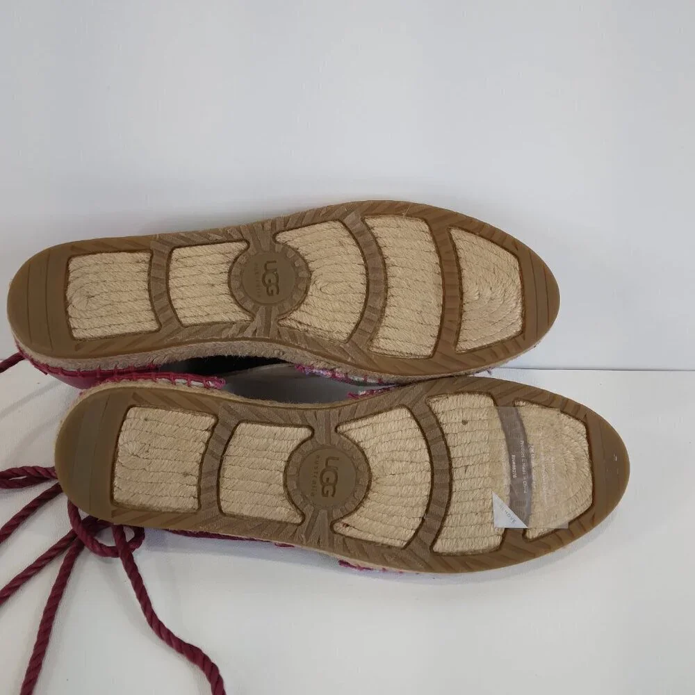 UGG Libbi Serape Espadrille Pink Sandals 1011189 Size 8 NEW